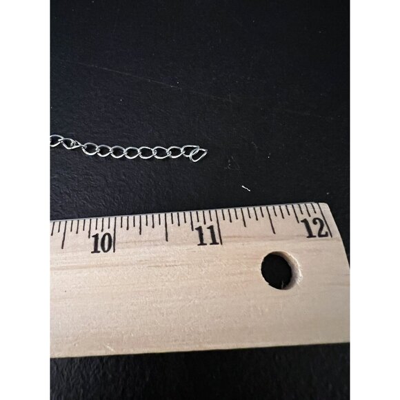 Beachy Silver & Turquoise Shell Anklet Size 9.5 to 11 - Picture 3 of 3